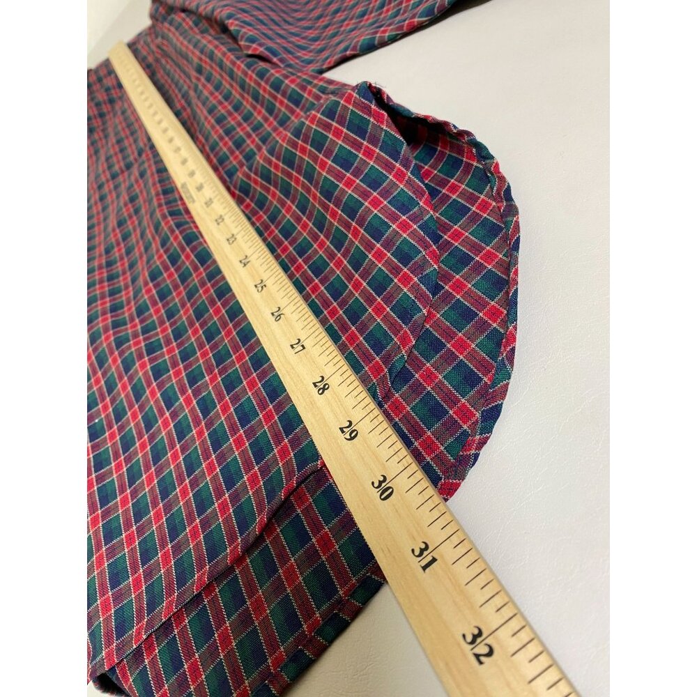 Pendleton 100% Pure Virgil Wool Mens Red Green Plaid Button Up Shirt Size Medium - Picture 5 of 13